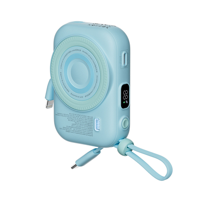 迷你磁吸双线徕卡无线充电宝