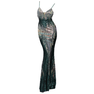 晚礼服女2026新款高级感气质奢华大气亮闪颁奖礼仪小姐长款连衣裙