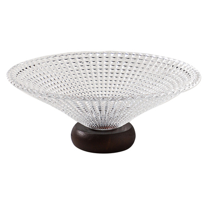 舍里法式玻璃家用客厅高脚水果盘