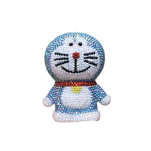 手工diy贴钻哆啦a梦皮卡丘钥匙扣粘钻卡通叮当猫书包挂饰创意礼物