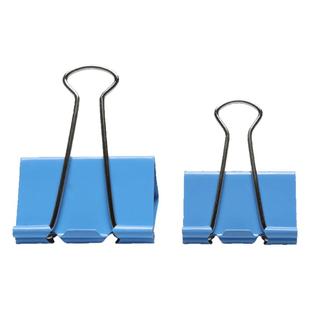 得力燕尾夹文件夹子办公用品大长尾票夹文具金属强力彩色大号手账本票据书本固定尾夹高颜值票尾鱼尾凤尾铁夹