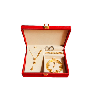 结婚仿真项链假五金套装订婚假黄金摆台摆件婚庆仿金三金首饰一套