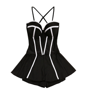 连体泳衣女款夏裙式平角2024新款高级感显瘦遮肉大码胖mm大胸性感