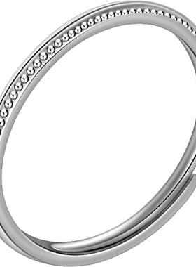 老银匠925银简约气质女戒可调节