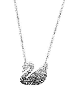 施华洛世奇黑白渐变天鹅项链礼物