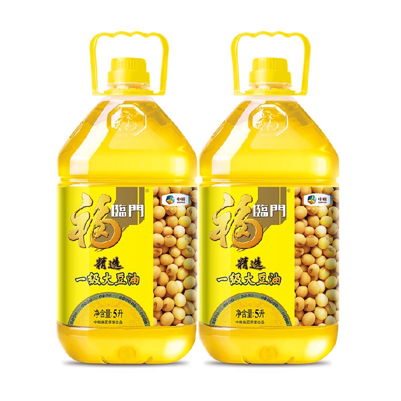 福临门精选一级大豆油5L*2桶食用油清澈透亮 少油烟
