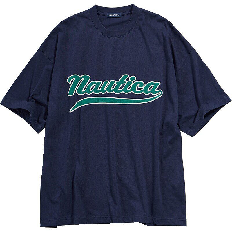 nautica white sail【年度促销】日系中性夏款 印花T恤 圆领短袖