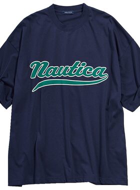 nautica white sail【年度促销】日系中性夏款 印花T恤 圆领短袖