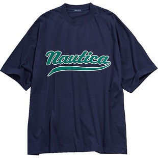 nautica white sail【年度促销】日系中性夏款 印花T恤 圆领短袖