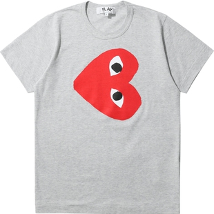 IT CDG PLAY COMME des GARCONS女装短袖T恤潮牌爱心LOGO印花63XD
