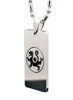 五行补金乾卦钛钢护身挂件