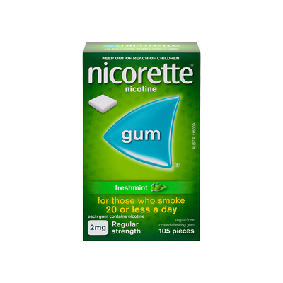 科赴力克雷Nicorette尼古丁口香糖戒烟替代薄荷味2mg*105片*3盒