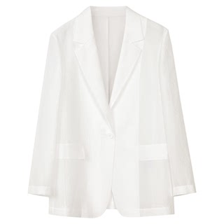 朗姿25三醋酸轻薄正肩西装外套气质干练通勤西服女2026年夏季新款