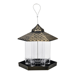 户外喂鸟器芦丁鸡自动布施喂食器阳台庭院野外悬挂式麻雀防溅食盘