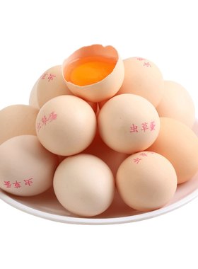 淘美鲜忆50g虫草鲜鸡蛋玉米虫子草农家散养草鸡蛋谷物蛋早餐灌饼