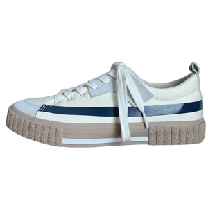 林阿一奶油神仙配色小众款 日系低帮帆布鞋女休闲学院风出街板鞋