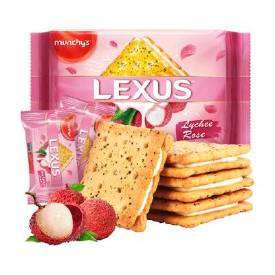 马奇新新玫瑰荔枝味夹心饼干