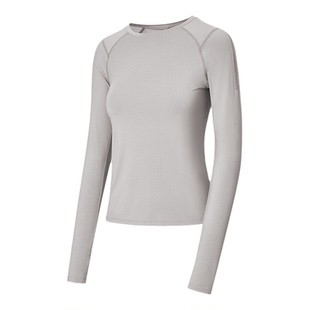 UPONPRO 都市线 软弹LOGO分割线云感修身T恤休闲感圆领长袖上衣