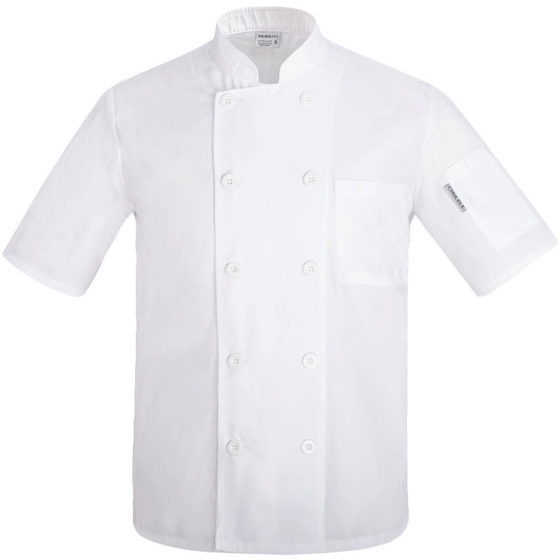 厨乐乐正品夏季透气厨师服短袖厨衣厨师工作服男厨房服装薄款定制