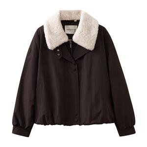 水云间女装翻毛领可拆卸羽绒服