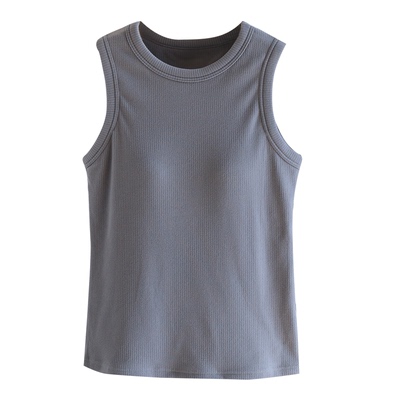 德绒带胸垫女士保暖背心