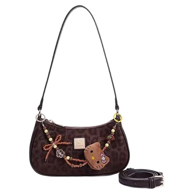 官方正品beam Kitty2026新款复古豹纹法棍包迷你单肩斜挎腋下包包