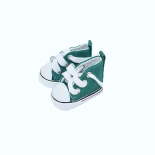 棉花娃娃20cm娃鞋10cm6分bjd娃用鞋子系带运动鞋帆布鞋小白鞋现货