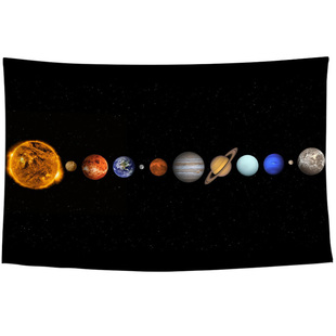 宇宙太阳系行星天体天文科教儿童学生卧室教室装饰海报背景布挂布