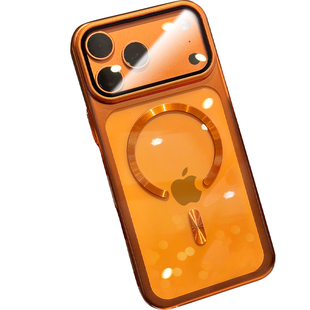 一体镜头膜支架适用苹果17promax手机壳星宇橙超薄新款iphone17透明不发黄ip磁吸17promax iphone全包p简约pm