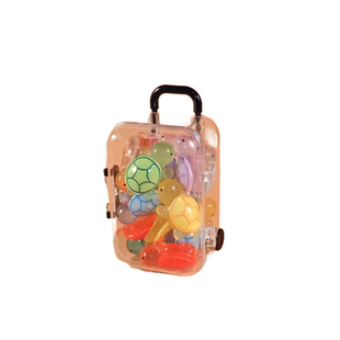 迷你夜光彩色小乌龟对对碰摆件发光动物模型儿童玩具过家家小玩具