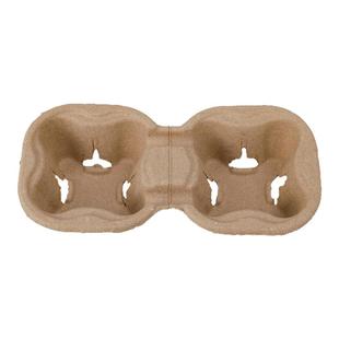 一次性奶茶咖啡饮品纸浆杯托打包托单双杯四杯托外卖饮料杯托底座