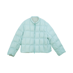 忘城A1171座/温柔和柔软/90白鸭绒冬外套圆领H型短款轻量羽绒服女