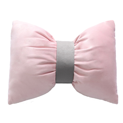 原创轻奢风汽车头枕四季用蝴蝶结舒适丝绒内饰座椅护颈枕车载靠枕