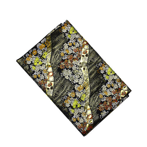 出口日本和风布西阵织金襕织物 宽织锦缎枝上樱花金丝织手工腰带