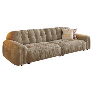 帕沙曼 云朵布艺沙发客厅小户型新款法式复古风雪尼尔沙发宽坐深