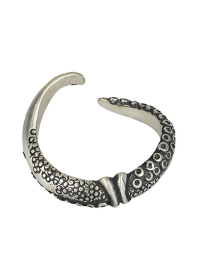 克苏鲁复古做旧纯银尾戒