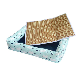 狗窝夏天可拆洗博美比熊泰迪凉席垫子狗狗窝四季通用猫窝夏季凉窝