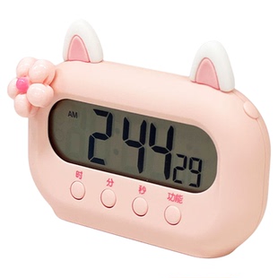 迷你计时器专用起床神器小闹钟时间显示器桌面钟表提醒器多功能