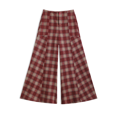 2025冬季新款毛呢九分阔腿裤女裤