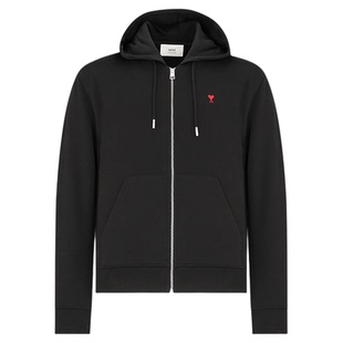 Ami Paris 25秋冬男女同款连帽拉链开衫卫衣外套银泰百货 300217