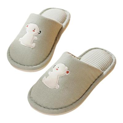 斑比可爱冬季室内家居儿童棉拖鞋