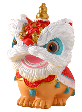 国潮佛山醒狮创意摆件新年吉祥物公仔小众高级感桌面装饰品伴手礼