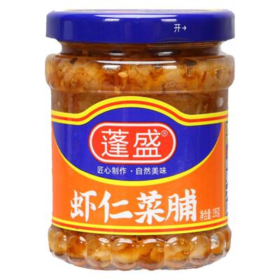 潮汕蓬盛虾仁菜脯195g瓶装