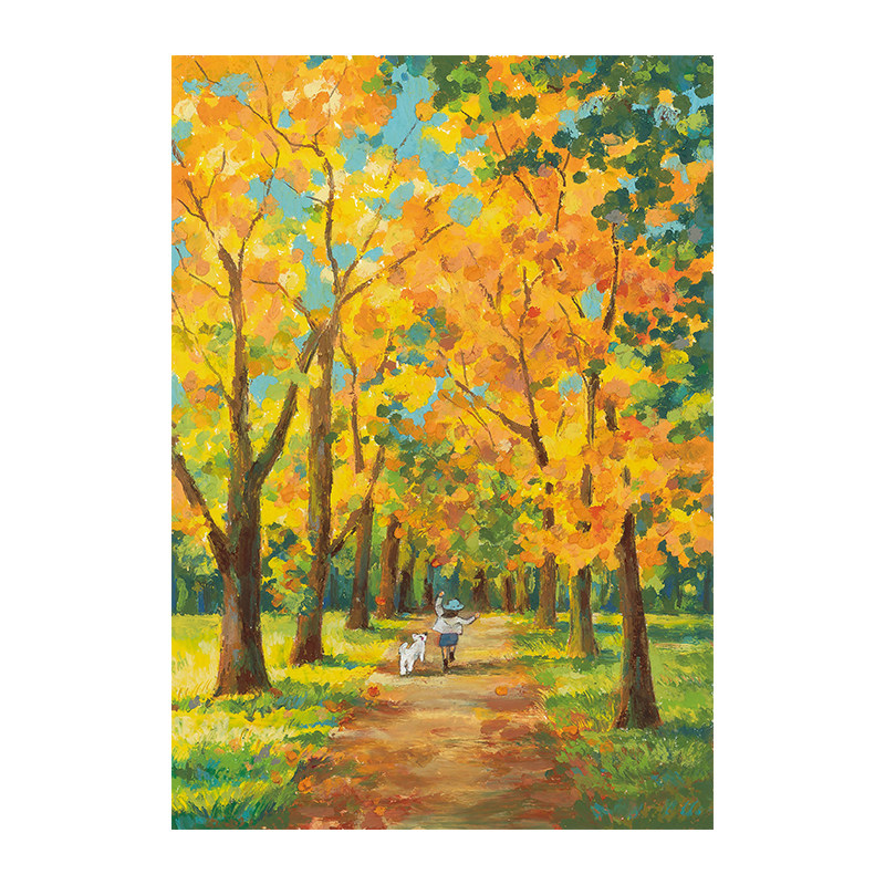 小葵姐-彩色秋天 治愈简约客厅书房卧室装饰画全屋装饰挂画带装裱