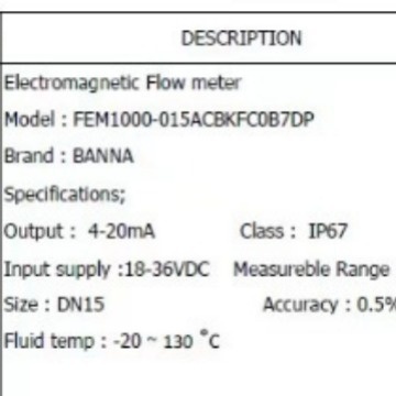 百纳流量计FEM1000-015ACBKFC0B7DP  现货库存