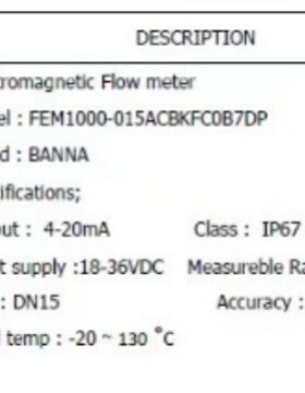 百纳流量计FEM1000-015ACBKFC0B7DP  现货库存
