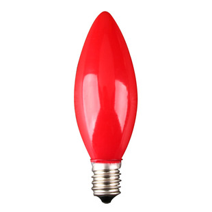 E12/E14红色灯泡小红佛灯尖泡电烛灯泡莲花灯电蜡烛财神灯LED螺口