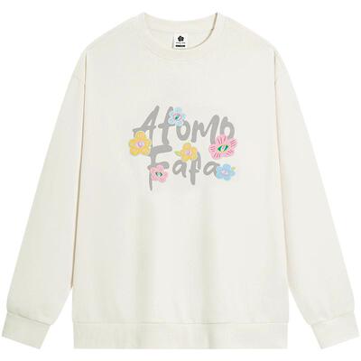 特步ATOMO FAFA丨圆领卫衣女2025秋季新款休闲套头衫975328920573