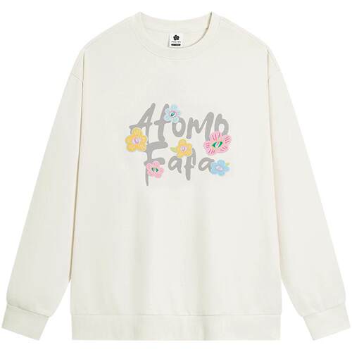 特步ATOMO FAFA丨圆领卫衣女2025秋季新款休闲套头衫975328920573