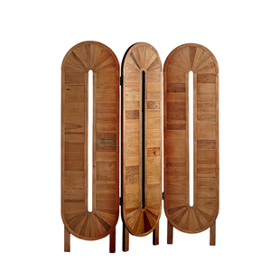 锦云老榆木折叠仿古装饰屏风复古中古风实木拱形艺术遮挡拼板隔断